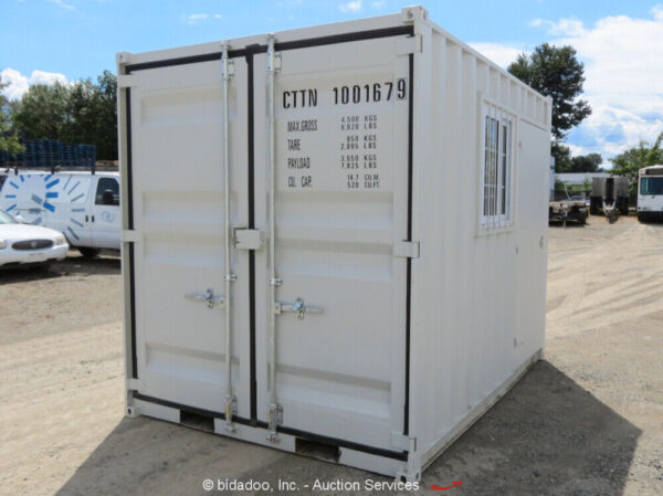 10' Shipping Storage Container Guard Yard Shack Booth w/Window bidadoo -New