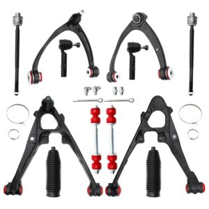 12pc Front End Control Arms Suspension Kit for Chevy Silverado 1500 GMC Sierra 1500, Suburban 1500, Yukon XL 1500/Yukon, Avalanche, Tahoe, Cadillac Escalade Esv/Ext, 4 Tie Rods...