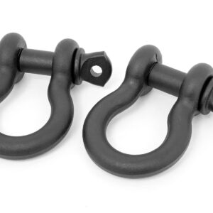 5/8 D Ring Shackles | Cast | 3/4" Pin | Pair | Black