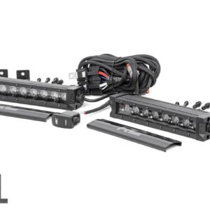 8 Inch Black Series LED Light Bar | Single Row | Cool White DRL | Pair