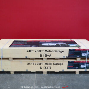 AllMetal K2430T 24' x 30' Metal Garage Carport Steel Shed Building bidadoo -New