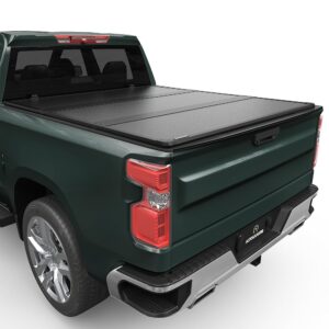 AUTOSAVER88 FRP Truck Bed Tonneau Cover Hard Tri-fold Fits for Chevy Silverado/GMC Sierra 1500 New Body Style 2007-2025 5.8ft Bed