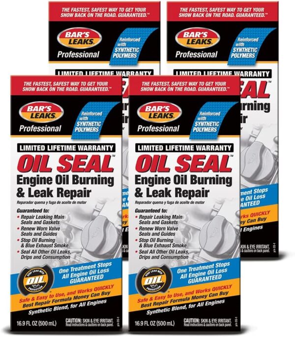 Bar's Leaks OS-1-4PK Seal Engine Oil Burning/Leak Repair - 16.9 oz, (Pack of 4)