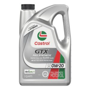 Castrol GTX Full Synthetic 0W-20 Motor Oil, 5 Quarts