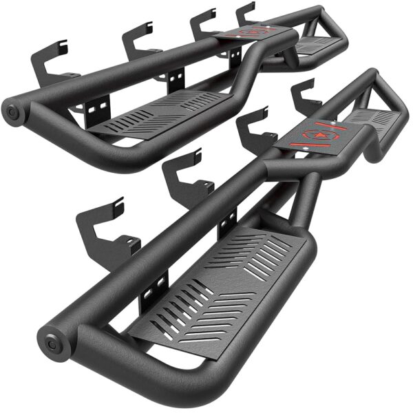 Crew Cab Running Boards Side Steps Compatible with 2019-2025 Chevy Silverado & GMC Sierra 1500, 2020-2025 Chevrolet Silverado/GMC Sierra 2500 HD 3500 HD CrewCab (Excl 2019 1500...