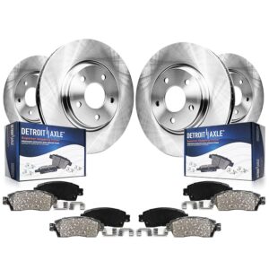 Detroit Axle - Brake Kit for Dodge Ram 1500 Durango Chrysler Aspen Ram 1500 Classic, Disc Brakes Rotors Ceramic Brakes Pads Front and Rear Replacement Brake Rotors