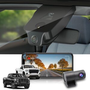 Fitcamx 4K Dual Dash Cam for 2020-2024 GMC Sierra 1500 2500HD 3500HD has Auto-Dimming (HD2-4925), OEM Look, Front 2160P+Rear 1080P Video, Loop Recording, WiFi&APP, G-Sensor,...