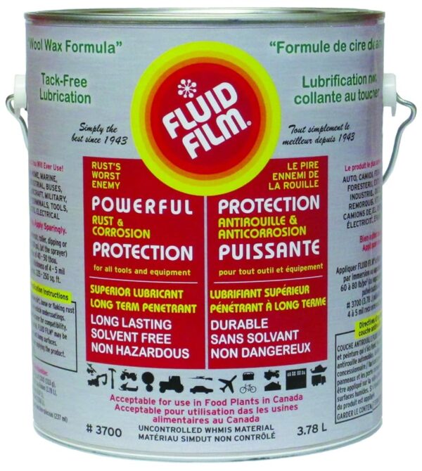 Fluid Film 1 Gallon Can Rust Inhibitor Rust Prevention Anti Corrosion Anti Rust Coating Undercoating Underbody Rust Proofing Corrosion Protection for Truck Snow Blower Mower Car...