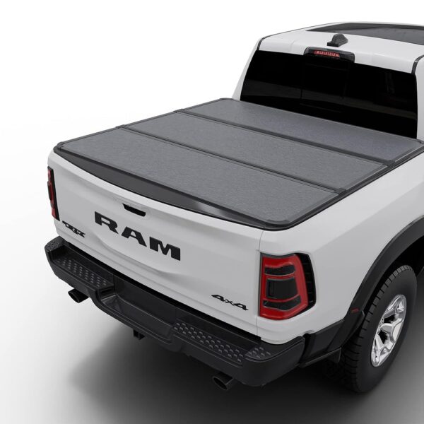 Hard Folding Truck Bed Tonneau Cover|HTF011|Fits 2009-2025 Dodge Ram 1500 5' 7" Bed Without Ram Box (67.4")