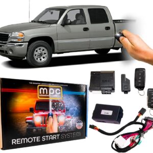 MPC Remote Start Kit Compatible with GMC Sierra 1500 HD 2005-2006 - Semi-Plug-n-Play - with T-Harness || Includes 2X Remotes || Premier USA Tech Support