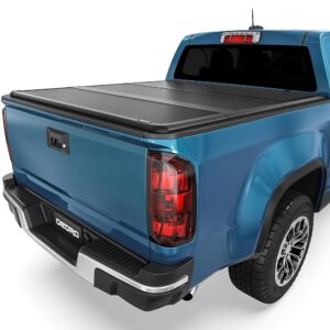 OEDRO FRP Hard Tri-fold Tonneau Cover Fold Truck Bed Covers Compatible with 2015-2025 Chevy Colorado/GMC Canyon with 5.2 Feet Bed