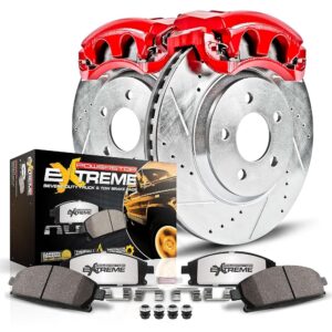 Power Stop KC5411-36 Z36 Front Truck & Tow Brake Kit with Drilled Slotted Brake Rotors Carbon-Fiber Ceramic Brake Pads and Calipers For 2009 2010 Ram 2500 Ram 3500 | 2011-2018...