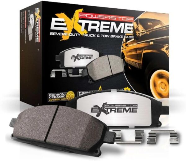 Power Stop Z36-1400 Rear Z36 Truck and Tow Carbon-Fiber Ceramic Brake Pads For 2009 2010 2011 2012 2013 2014 2015 2016 2017 2018 Dodge Ram 2500 3500