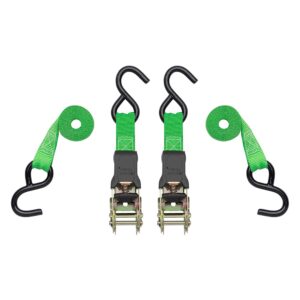 SmartStraps Ratchet Straps - 6ft GRN Padded Ratchet 2pk 1,500lb , green -SMAR138