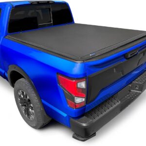 Tyger Auto T3 Soft Tri-Fold Truck Bed Tonneau Cover Compatible with 2004-2015 Nissan Titan without Titan Box | Fleetside 6.5' Bed (78") | TG-BC3N1027, Black