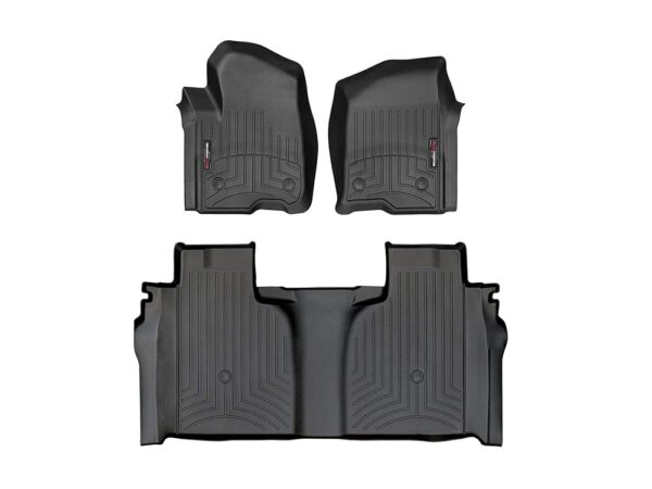 WeatherTech Custom Fit FloorLiners for Silverado 1500, 2500HD/3500HD LTD, Sierra 1500, 2500HD/3500HD, Limited, (CrewCab, Bucket Seats) W/2nd Row Storage Box- 1st Row & 2nd Row,...