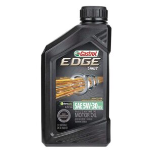 Castrol EDGE 5W-30 Advanced Full Synthetic Motor Oil, 1 Quart, Pack of 6