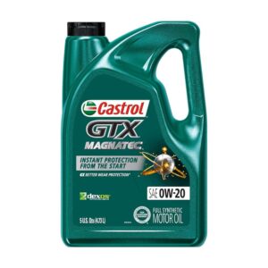 Castrol GTX MAGNATEC 0W-20 Full Synthetic Motor Oi, 5 Quart