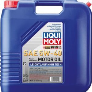 LIQUI MOLY Leichtlauf High Tech SAE 5W-40 | 20 L | Fully synthetic engine oil | SKU: 20122