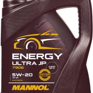 MANNOL Energy Ultra JP 5W-20 Motor Oil 7906 - Premium Bi-Synthetic Engine Oil for Gasoline and Diesel Engines, Car Oil, 4L