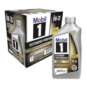 Mobil 1 Extended Performance Full Synthetic Motor Oil 0W-20, 1 Quart (6-pack)