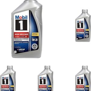 Mobil 120455 1 HIGH Mileage 5W-20 (Pack of 5)