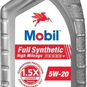 Mobil Full Synthetic High Mileage Motor Oil 5W-20, 1 Quart