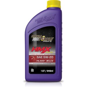 Royal Purple HMX w/Synerlec | High Mileage SAE 5W-20 Premium Synthetic Motor Oil |1 Quart | SKU: 17511