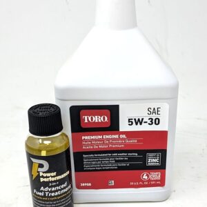 Toro 38908 SAE 5W-30 Premium Engine Oil 20oz Bottle and Fuel Treatment