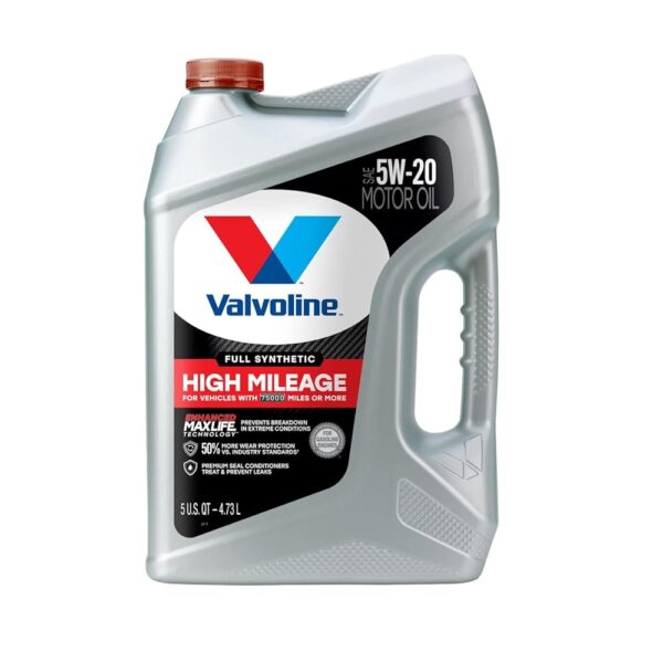 Valvoline Full Synthetic High Mileage with MaxLife Technology SAE 5W-20 Motor Oil 5 QT